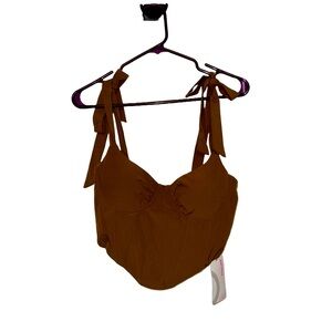 COREST TANK TOP WITH BOW TIES AND ZIP CLOSURE